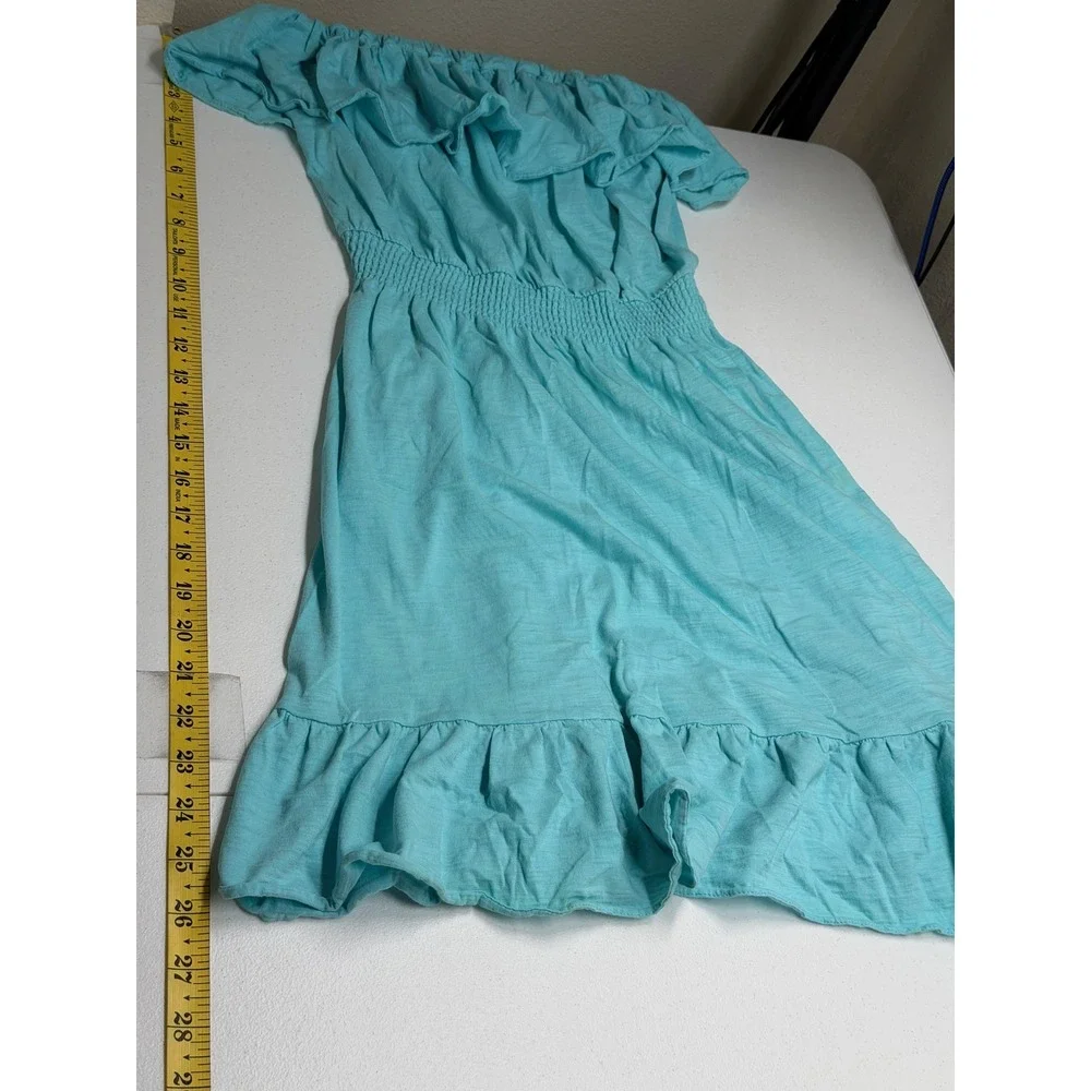Lilly Pulitzer Dress Women XS Blue Strapless Ruffle Beach Summer Vacation Cotton - Picture 14 of 14